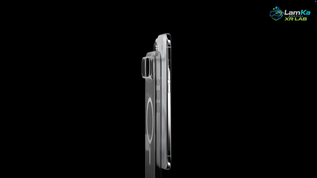 Apple iPhone Air với ốp lưng trong hình minh họa thiết kế mỏng